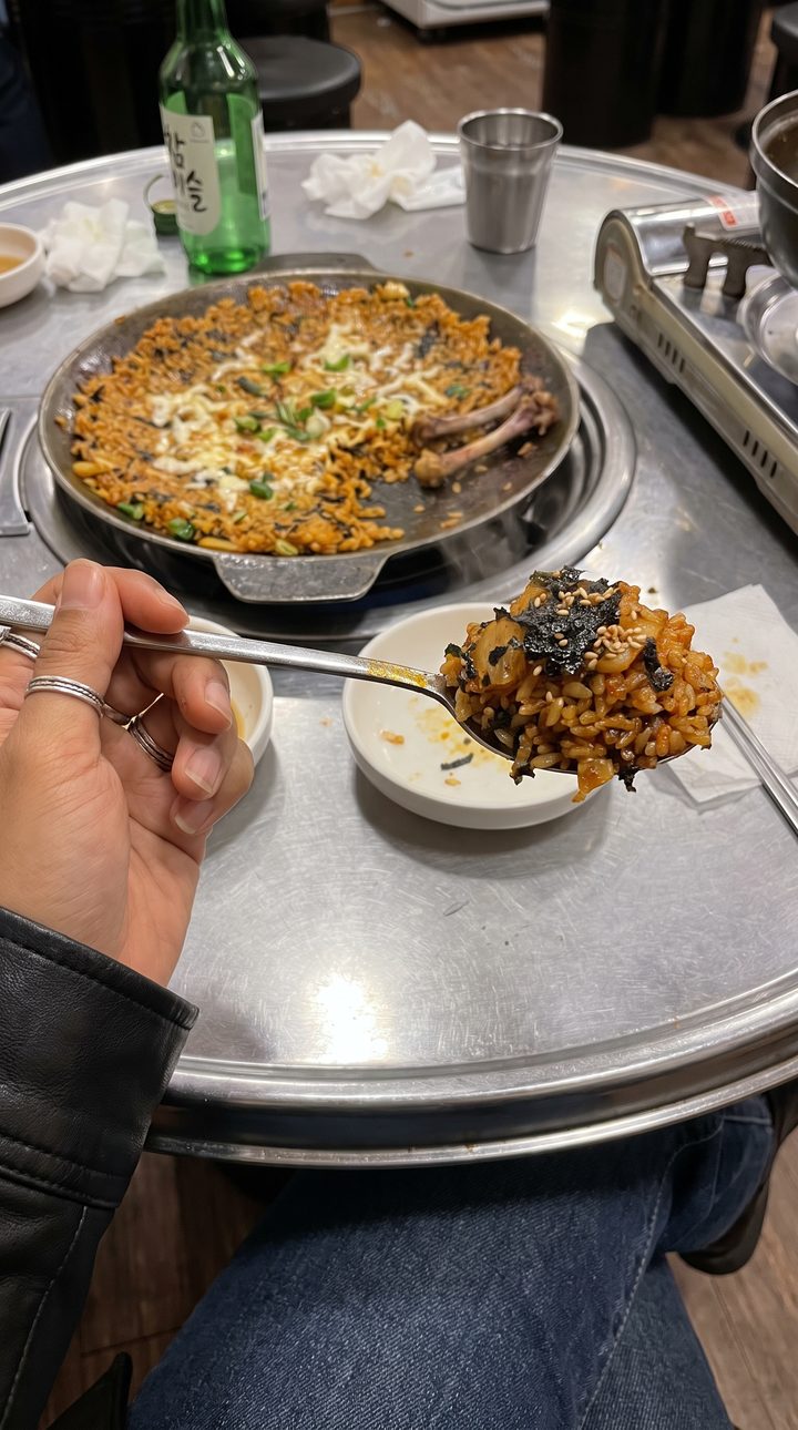 Kimchi fried-rice finish