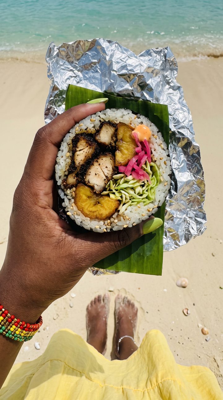 Jerk chicken and plantain